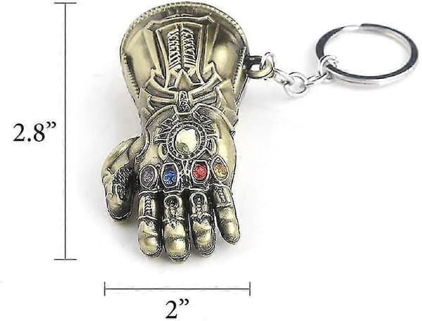 1 X Thanos-hanske flaskeåpner nøkkelring (bronse)