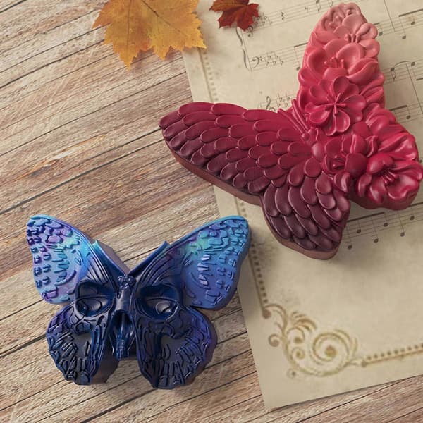 Halloween-tema lys silikoneforme til stearinlys, boligindretning, sommerfugleformede silikoneforme til epoxyharpiks