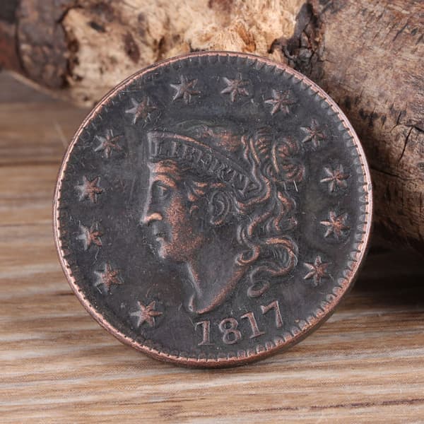 Vintage 1817 USA 1 Cent Messing Minnesmyntsamling