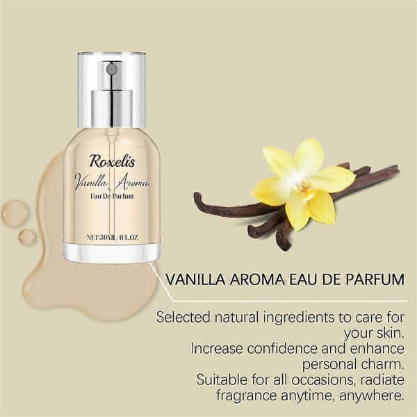 Vaniljrik parfym 30ml, långvarig söt vanilj- och cederträdoft, perfekt present för alla tillfällen (2st)
