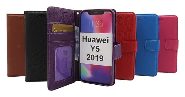 Nytt Standcase Plånbok Huawei Y5 2019 Blå Blå