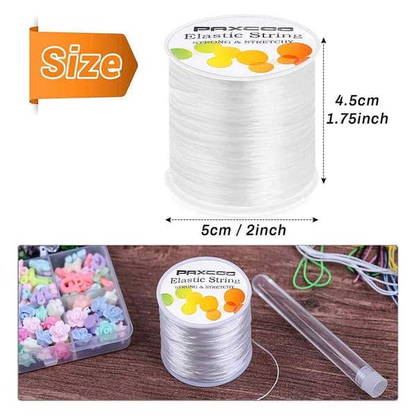 Omkring 1 mm spandex elastisk tråd, høj elasticitet, 100 meter pr. rulle, velegnet til armbånd, DIY perle håndlavede rebmaterialer