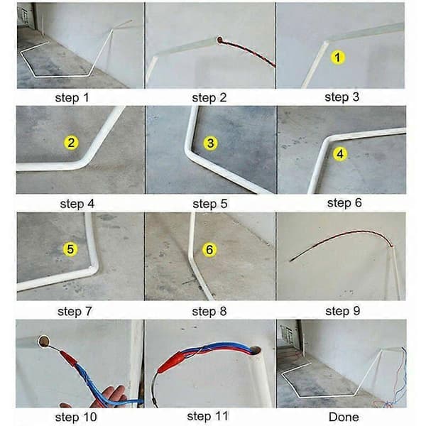 Nylon tråddragare D=4,5mm L=30m Glasfiber trådkabelstång Elektriker Push Puller Fiskrör
