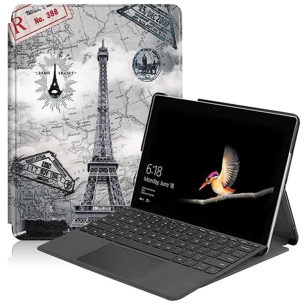 Fargerikt malt mønster PU-deksel kompatibelt med Microsoft Surface Go 10 tommer