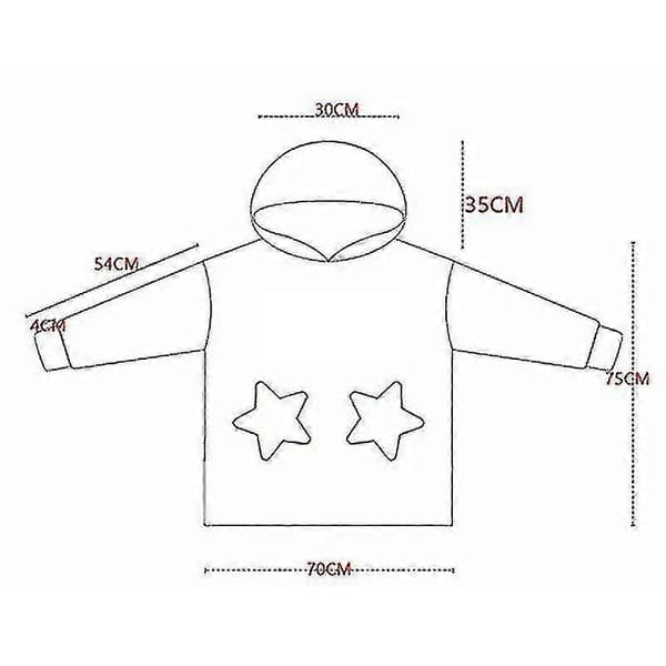 Hættetrøje Tæppe Børn Oversize Pige Blød Sweatshirt Varm Fleece Bærbar Pullover ~
