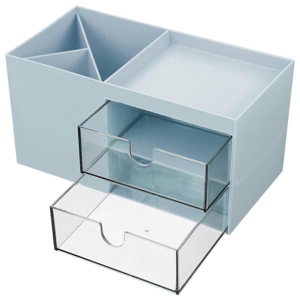 Badeværelse Makeup Organizer Skrivebordsopbevaringsholder til 2 stk. Makeup Opbevaring
