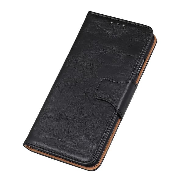 Nokia 2.4 - Split læderpung etui - Sort Sort Sort