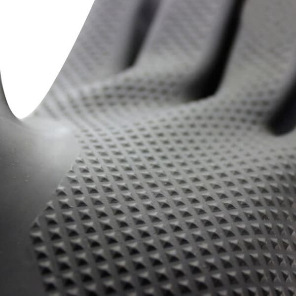 60CM Forlængede Industrielle Latexhandsker Syrefaste Tykke Lange Sorte Gummihandsker (1 Par)