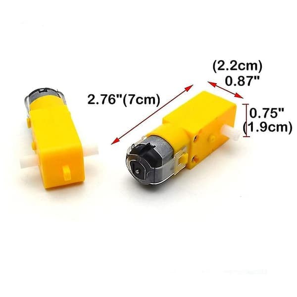 Växelmotor dubbelaxel 3-6V TT-motor för smart bilrobot, 6-pack (I-form)