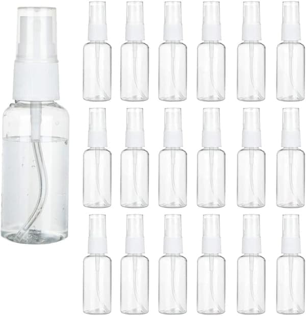 20 små 30 ml minisprayflaskor för påfyllning med plastparfym