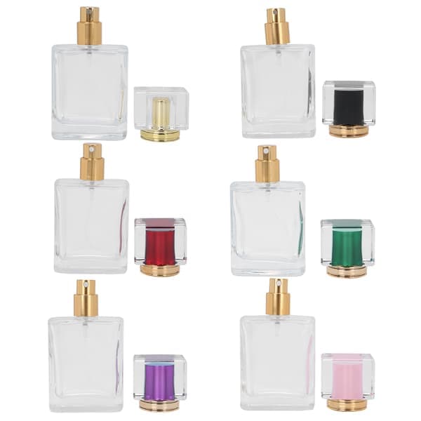 6-pack påfyllningsbar parfymflaska i glas, tom sprayflaska 50 ml