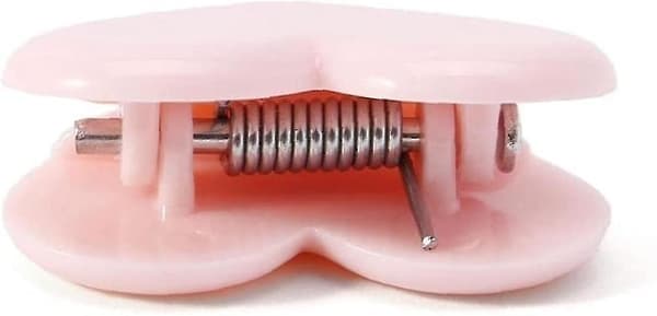 10 stk. søde lyserøde hjerteformede memoclips fotoclips plastikmappeklips papirclips