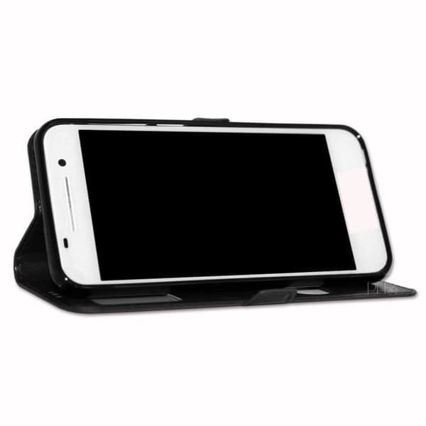 Dedikeret etui - PH26® - ACER Liquid Z410 - Kunstlæder - Folio med vindue - Magnetisk sort