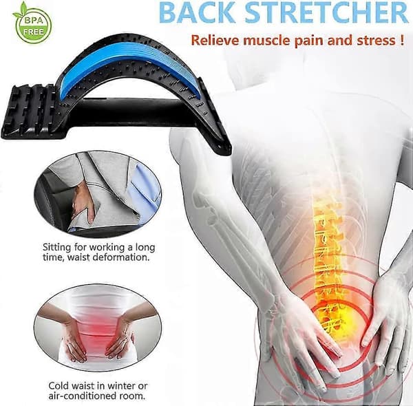 Ryggsträckare Ryggmassager, 4 nivåer justerbar ryggsträckning