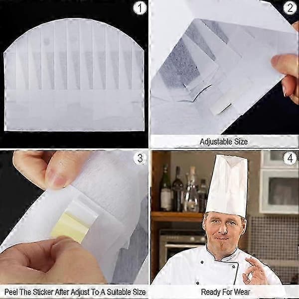 Justerbara kockmössor för barn, 20-pack kockmössor i toque-stil för barn_Kvalitetspresenter