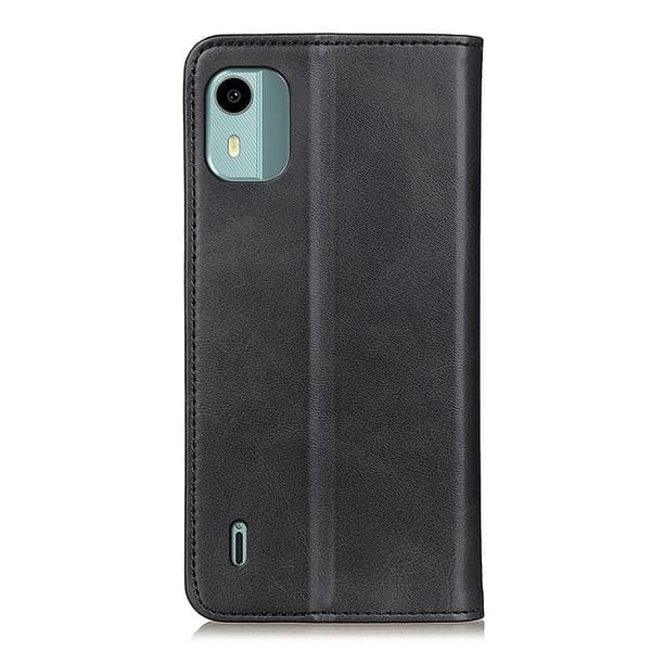 Ægte Læder Nokia C12 Plus / Nokia C12 / Nokia C12 Pro Etui - Sort Sort
