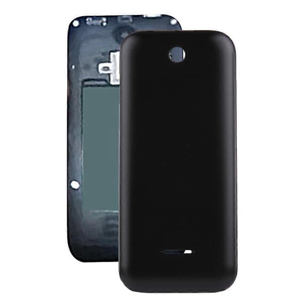Ensfarvet plastik batteribagcover til Nokia 225 Sort Black