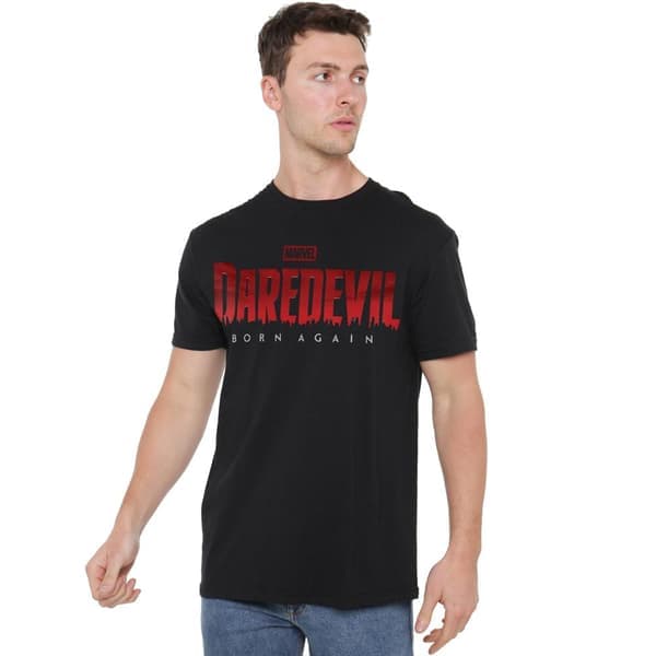 Daredevil Herre Born Again Logo T-Shirt S Sort Sort S S