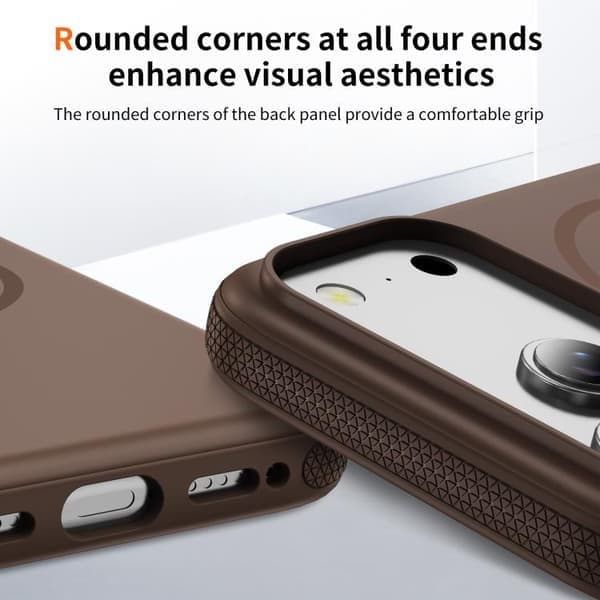 iPhone 17 Pro Magsafe Imitasjon Original PC Hybrid TPU Deksel Kaffe Kaffe