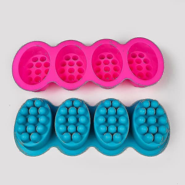 Massage Bar Sæbeforme 4 Hulrum Silikone Sæbeforme Chokoladefremstilling, Lysfremstilling, Polymerler
