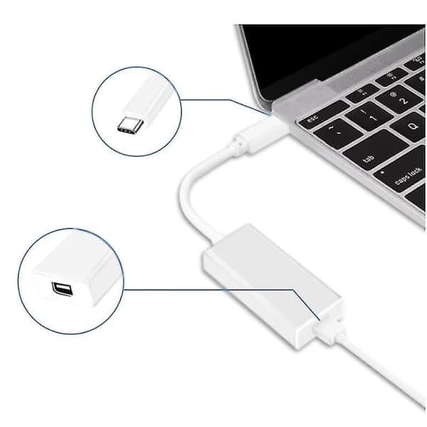 1x Thunderbolt 3 till Thunderbolt 2-adapter Typ C-kabel USB för Macbook Air Pro Bästa presenten