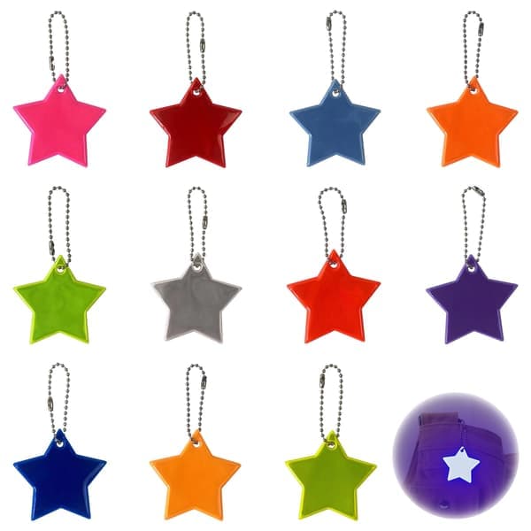 12 reflekterende nøgleringe til børns rygsække og tasker[ZHE]