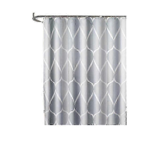 Bruseforhæng 200x200cm, Vandtæt Vaskbart Skimmelresistent Polyester Bruseforhæng Sort Black
