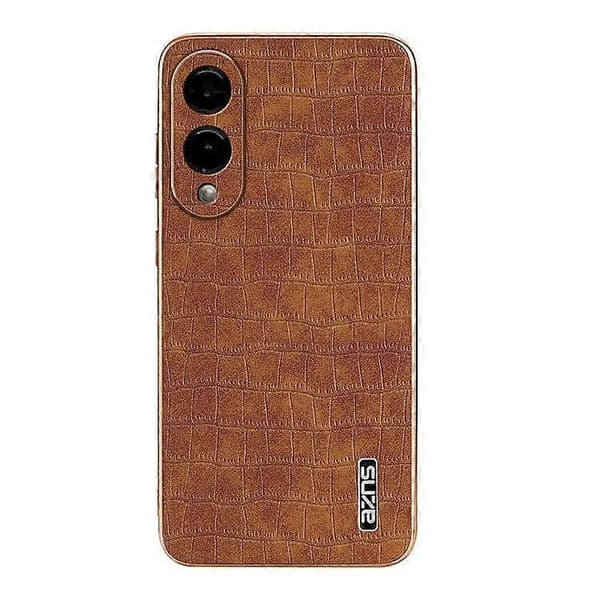 PU + TPU Mobilskal för Samsung Galaxy S25 Edge, Galvaniserad Krokodiltextur