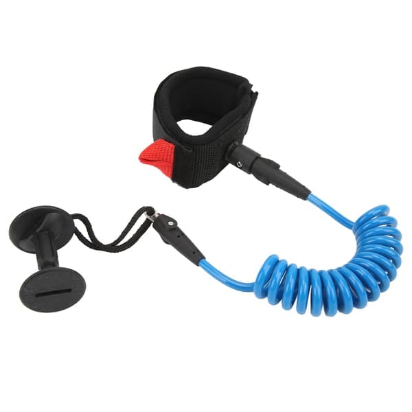 5,5 mm 1,2 meter elastisk TPU padlebrett håndleddsstropp surfebånd for ståbrett blå