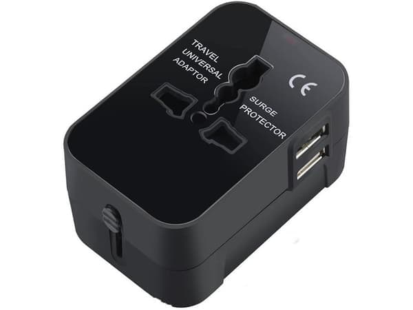 Matkasovitin - sovitinliitin UK-USA-EU Australia 2x USB