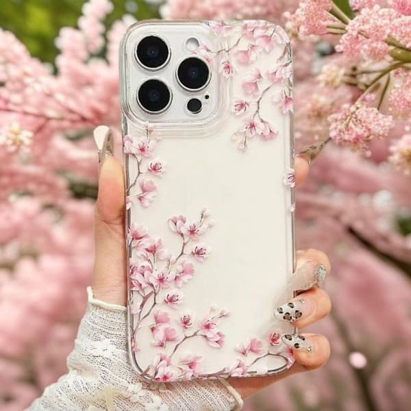 iPhone 7-deksel – Mykt TPU vanntett og støtsikkert beskyttelsesdeksel med blomsterdesign for kvinner iPhone 7 iPhone 7