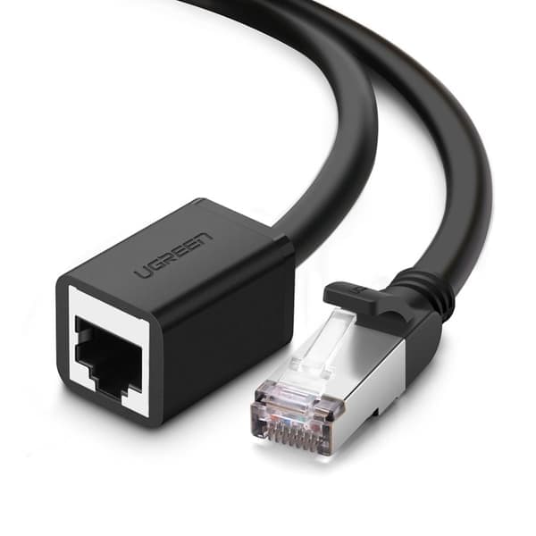 UGREEN 2m RJ45 Cat6 förlängningskabel LAN hane - hona svart