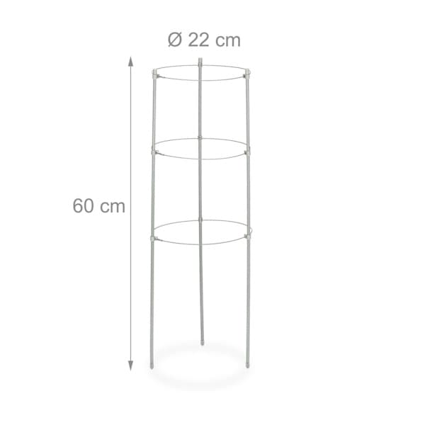 4 pyöreän tomaattituen sarja, 60 cm