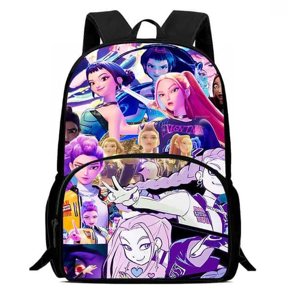 K-Pop Demon Hunter Ryggsäck med Lunchlåda & Pennfodral för Skolan 3PCWKH009