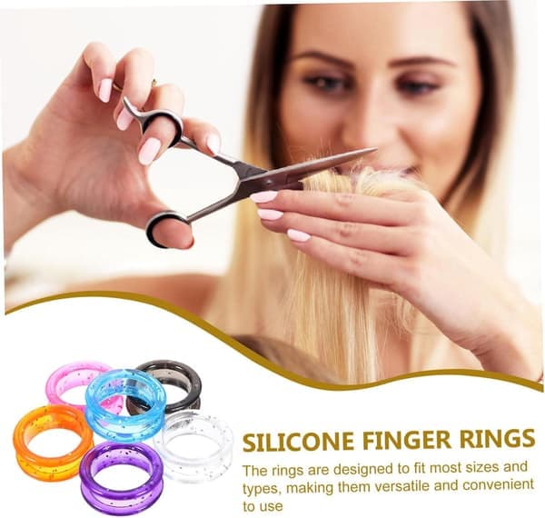 12 stk. bløde silikone fingerringe neglebeskyttere til hårstyling og kæledyrsplejetilbehør