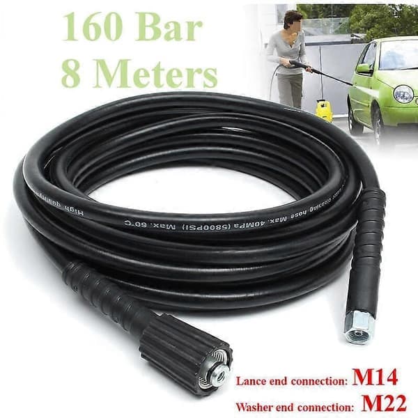 8m 2300PSI högtryckstvättslang M22-gänga