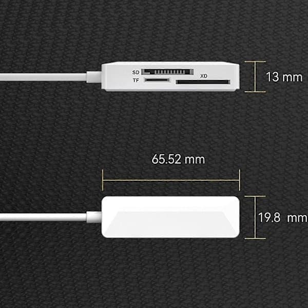 IOS 8-pin kortlæser Tfsd Xd 3-i-1 kortlæser til bærbar computer, telefon, tablet WG