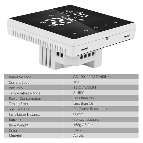 ME81H Smart Termostat Digital Temperaturregulator Sirkulasjon Programmerbar Elektrisk Gulvvarme