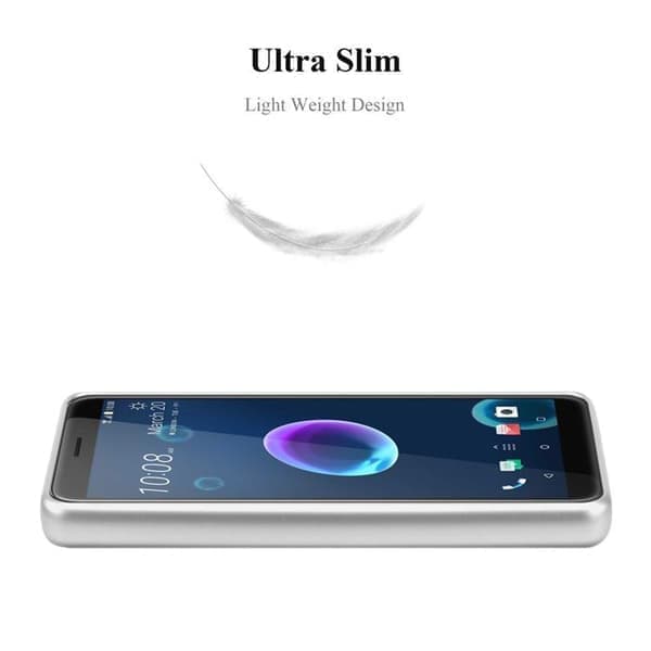 Kotelo HTC Desire 12 Housse - METALLIC SILVER - Silikoni TPU Matta