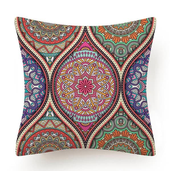 Bohemiska kuddar utomhus linnekuddfodral 4 Mandala kuddfodral