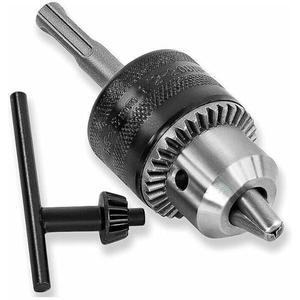 1,5-13 mm 1/2-20 UNF borepatron med SDS Plus adapter og spændenøgle