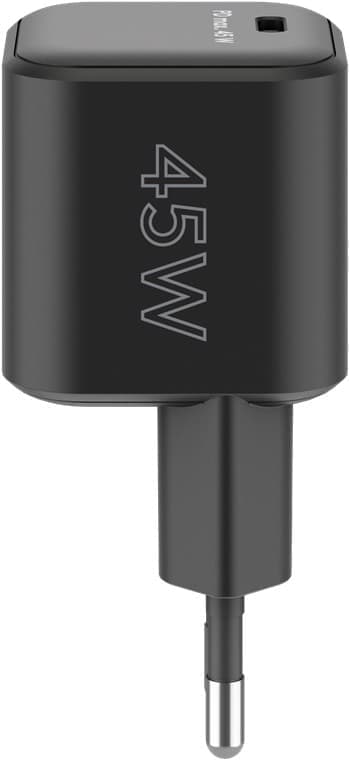 USB-C™ PD GaN hurtiglader Nano (45W) svart