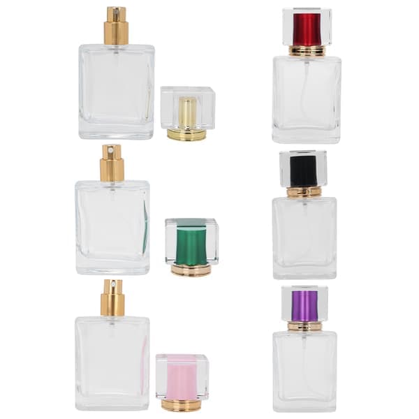 6-pack påfyllningsbar parfymflaska i glas, tom sprayflaska 50 ml