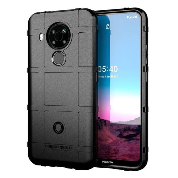Rugged Shield Nokia 5.4 -suojakuori - Musta Musta