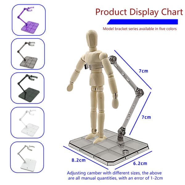 1 sett actionfigur-base egnet utstillingsstativbrakett for HG 1 3 stk hvit 3Pcs White