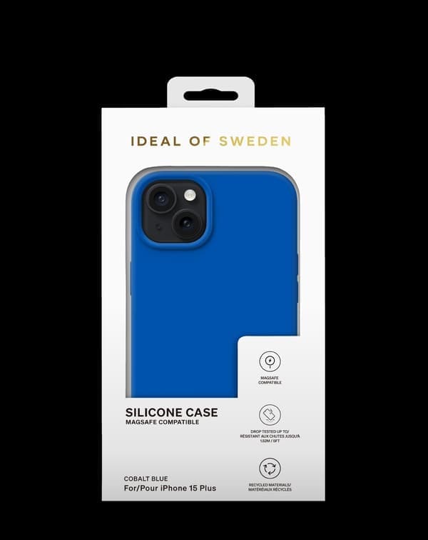 Silikonskal MagSafe iPhone 15 Plus Koboltblå Blå