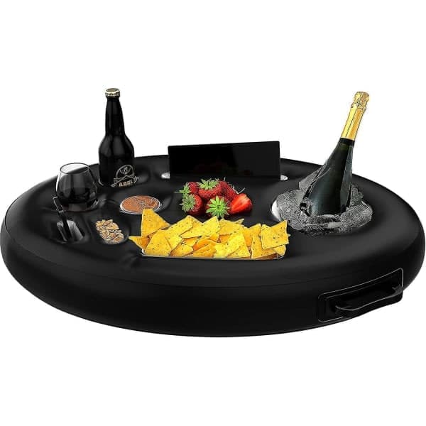 Flydende drikkeholder til pool, oppustelig flydende hylde, poolbakke til poolfest, strand