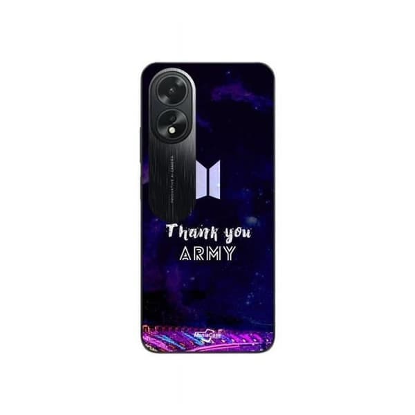 Etui - MANIACASE - Oppo A38 - Sort - Blødt - BTS mønster