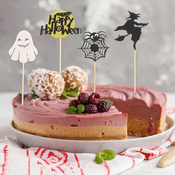 Halloween kagepynt papirspyd til festdekoration 24 stk.