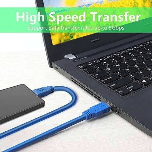NÖRDIC USB3.1-kabel typ A hane till typ A hane 5Gbps 3m USB3.0